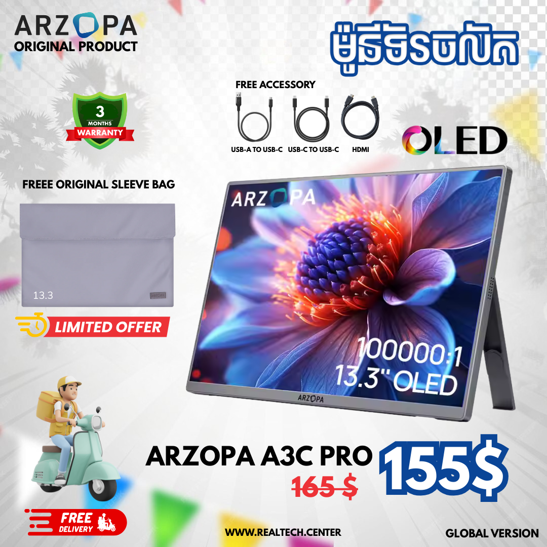 ARZOPA A3C PRO OLED Kickstand PORTABLE MONITOR | 2025